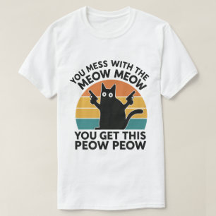 Grappig Kattenliefhebber Gift – Meow Meow Peow Peo T-shirt