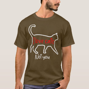 Grappig kattenliefhebbers shirt ik hou van katten