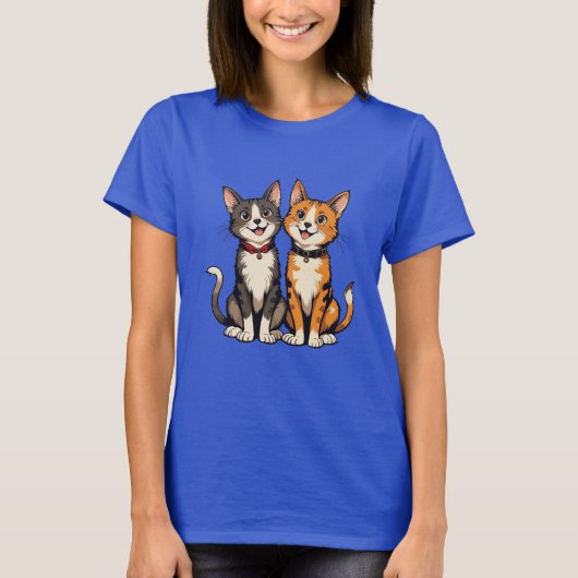 Grappig kattenshirt t-shirt (Voorkant)