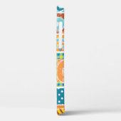 Grappig kattenstof patchwork behang Case-Mate iPhone case (Achterkant / Links)