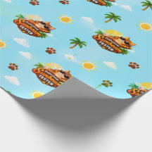 Grappig kattenzomer cadeauverpakkings papier