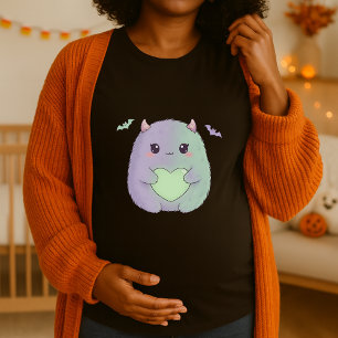 Grappig Kawaii Monster Zwangerschap Schattige Hall T-shirt