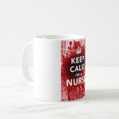 Grappig 'Keep Calm I'm a Nurse' koffiebeker Koffiemok (Voorkant links)
