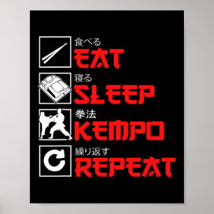 Grappig Kempo Retro Design Japan Shorinji Karate Poster