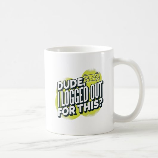 Grappig kerel Ik logde uit voor deze gamer joystic Koffiemok (Rechts)