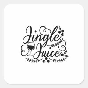 Grappig Kerst Bier Drinken Jingle Juice Vierkante Sticker