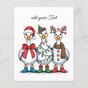 Grappig Kerst-Eend T-Shirt Cool Kerst Eend Flyer