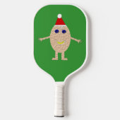 Grappig Kerst-Ei Pickleball Paddle (Achterkant)