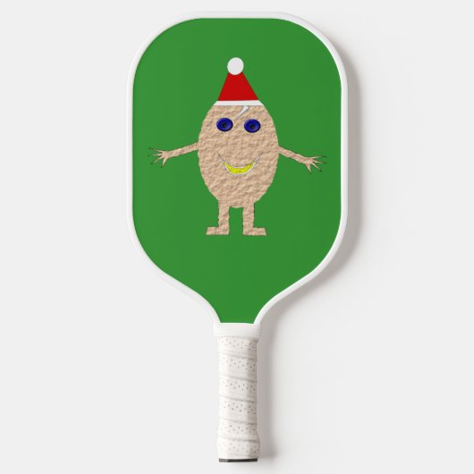 Grappig Kerst-Ei Pickleball Paddle (Voorkant)