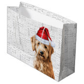 Grappig Kerst Goldendoodle Hondenliefhebber Groot Cadeauzakje (Voorkant Gekanteld)