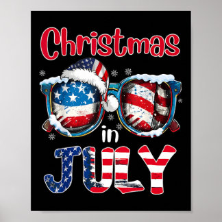 Grappig kerst in juli shirt zomer strand vakantie poster