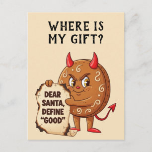 Grappig Kerst Koekje Karakter Briefkaart