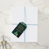 Grappig Kerst Neon Bord Feest  Cadeaulabel (Met Touw)
