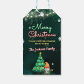 Grappig Kerst Neon Bord Feest  Cadeaulabel (Achterkant)