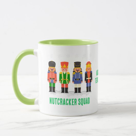 Grappig Kerst Notenkraker Squad Matching Green Mok (Links)