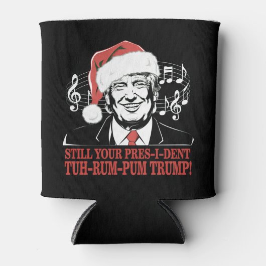 Grappig Kerst President Trump Pyjama's Ugly Xmas Blikjeskoeler (Voorkant)