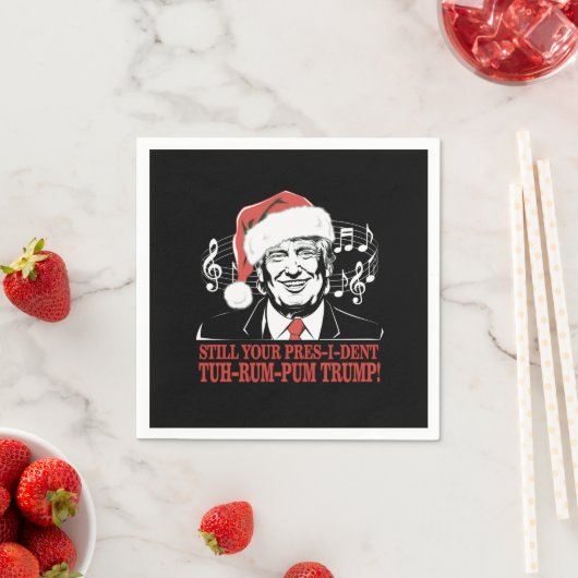Grappig Kerst President Trump Pyjama's Ugly Xmas Servet (Insitu)