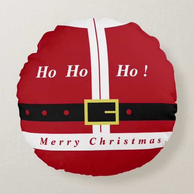 Grappig Kerst Ronde Kussen Sinterklaas Ontwerp (Voorkant)