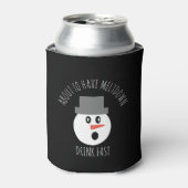 Grappig kerst sneeuwman meltdown bier blikjeskoeler (Blikje Voorkant)