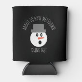 Grappig kerst sneeuwman meltdown bier blikjeskoeler (Voorkant)
