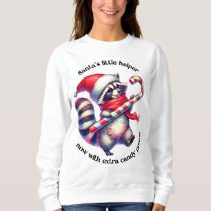 Grappig Kerst t-shirt: snoep-rietwasbeer Trui