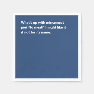 Grappig kerst taart gedicht Bold Blue Servet