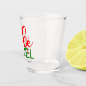 Grappig kerst vakantie Yule brandstof feest Shot Glas (Rechts)