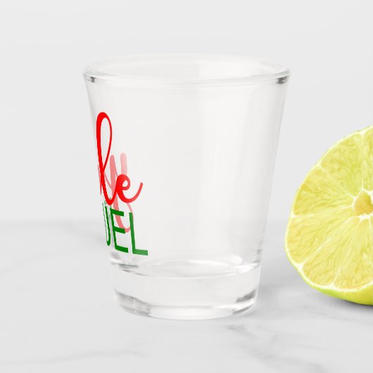 Grappig kerst vakantie Yule brandstof feest Shot Glas (Rechts)