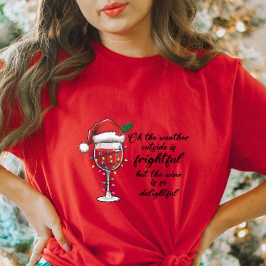 Grappig Kerst Wijn T-shirt