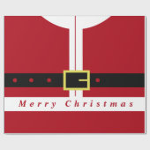 Grappig Kerst Wrapping Papier Santa Design Gift (Vlak)