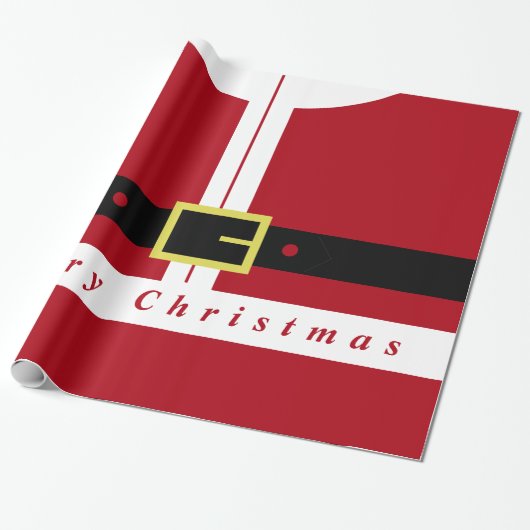 Grappig Kerst Wrapping Papier Santa Design Gift (Uitgerold)