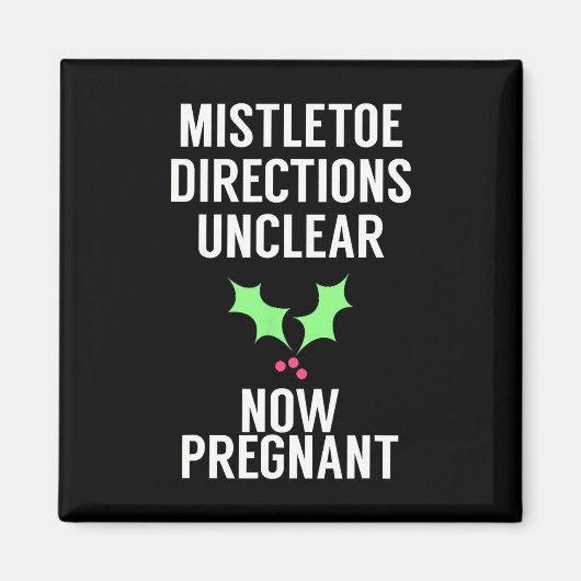 Grappig kerst zwangerschapsaankondiging T-shirt vo Magneet (Voorkant)