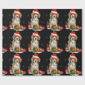 Grappig kerstbeagle hond voor hond van pap Dog mam Cadeaupapier (Vlak)