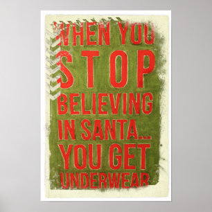 Grappig kerstbericht Poster! Poster