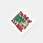 Grappig kerstbier drink feest servet (Hoek)