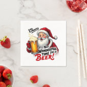 Grappig kerstbier drink feest servet (Insitu)