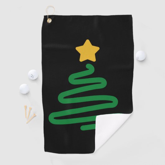 Grappig kerstboom golfhanddoek (Insitu)
