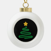 Grappig kerstboom keramische bal ornament (Voorkant)