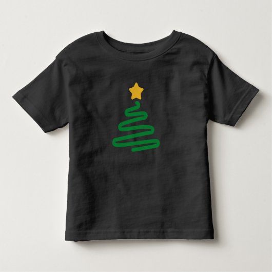 Grappig kerstboom kinder shirts (Voorkant)