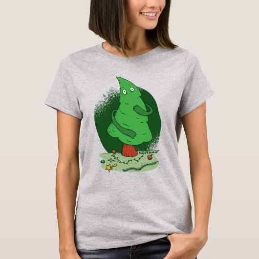 Grappig kerstboom T-shirt (Voorkant)