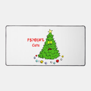 Grappig kerstboomfeest Joke Cats Xmas Holiday Bureaumat