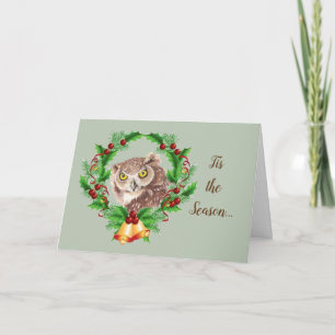 Grappig kerstboomkor met Attitude Bird Humor Feestdagen Kaart