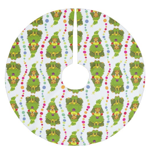 Grappig kerstboompoodle kerstboom rok (Voorkant)