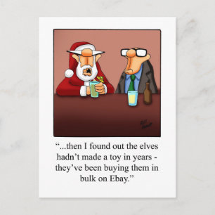 Grappig kerstBriefkaart Feestdagenkaart