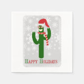 Grappig kerstcactus servetten (Voorkant)