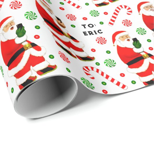 Grappig Kerstcadeau Cadeaupapier (Rol Hoek)