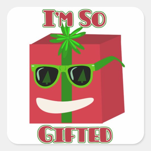 Grappig kerstcadeau Epic Gift Slogan Fun Vierkante Sticker (Voorkant)