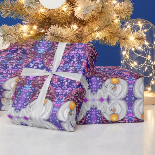 Grappig kerstcadeau inpakpapier Happy Gnomes (Feestdagen)