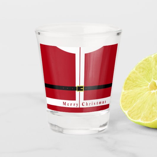 Grappig kerstcadeau Santa Shot Glass Glas (Voorkant)