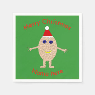 Grappig kerstcadeaupapier Napkins Servet